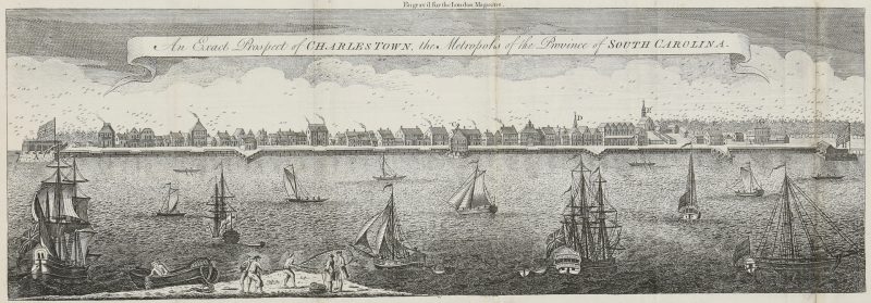 Lot 266: Early English Engraved Map of Charleston, 1779