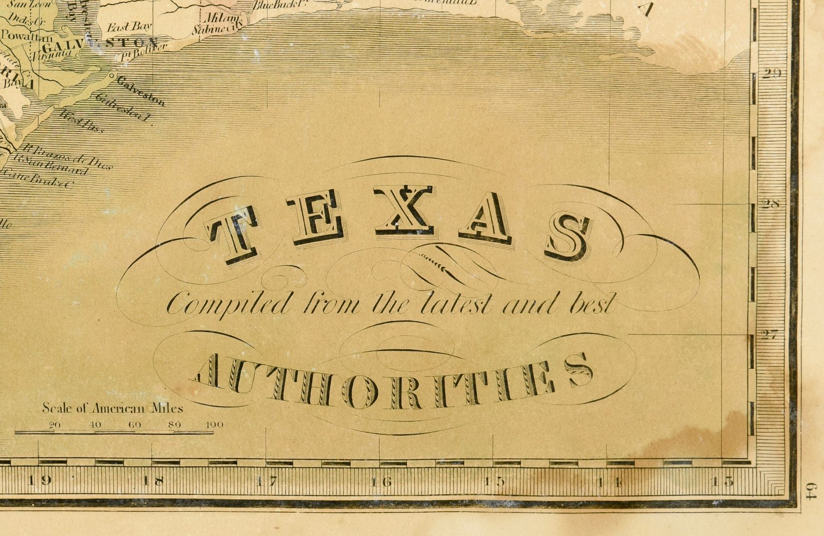 Lot 269: 2 Texas Maps inc. Greenleaf, Tallis
