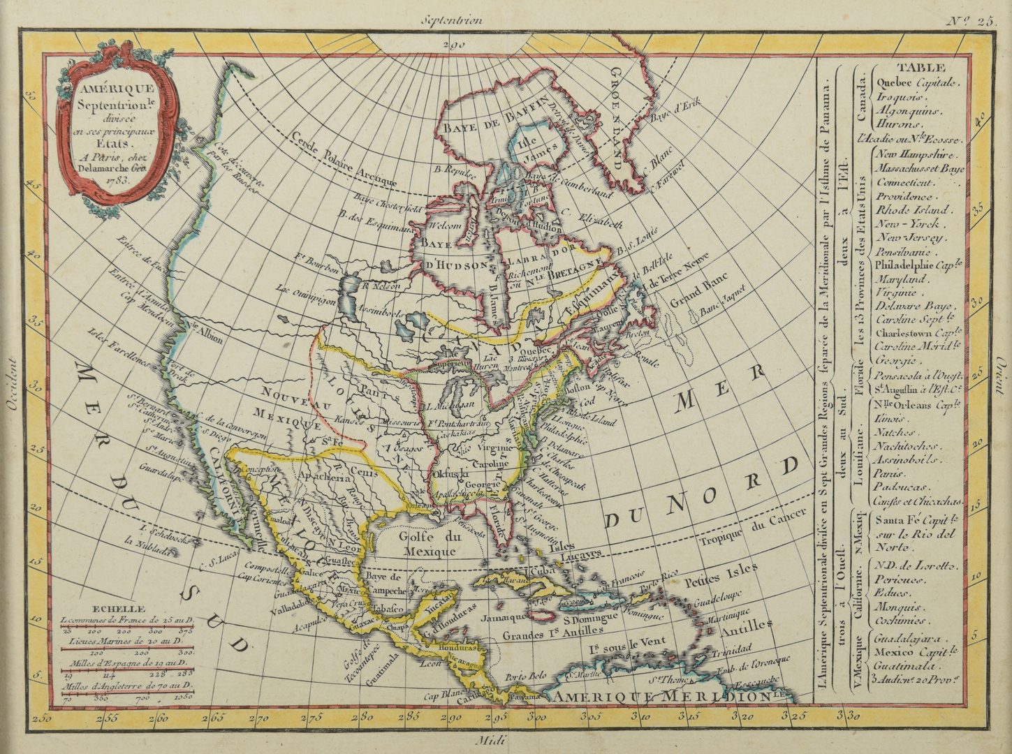 18th Century Map Of America - Map of world