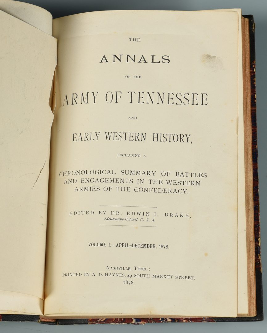 Lot 272: First Ed. Annals of the Army of Tennessee