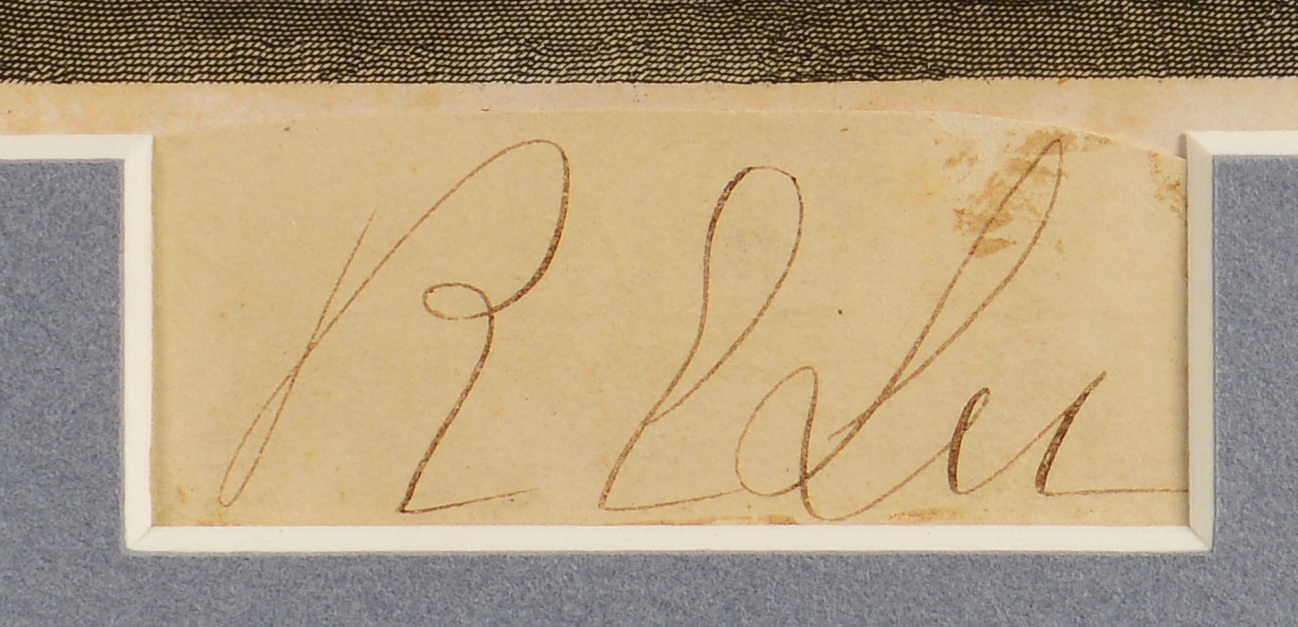 Lot 277: Authenticated Robert E. Lee Cut Signature and Engraving