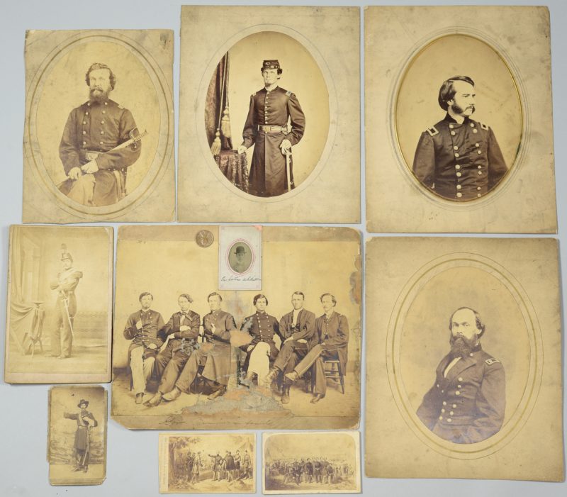 Lot 285: Group of Union Officers, Gov. Brownlow Albumen Prints