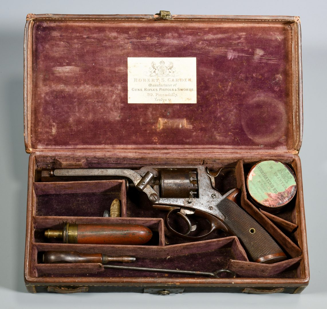 Lot 297: Tranter Revolver, Side Arm of Lt. Colonel Henry Clay Yeatman, Cased with Accoutrements