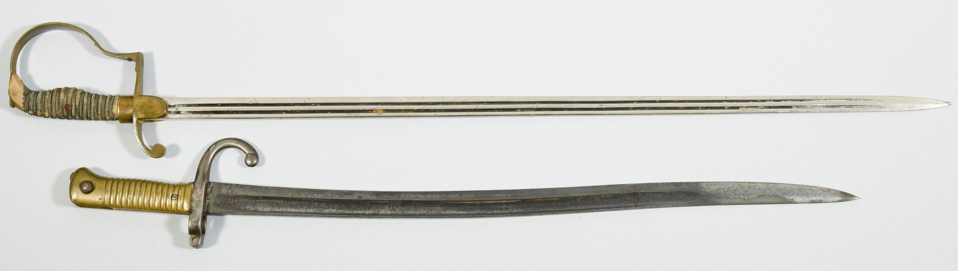Lot 311: 4 European Swords and Bayonet