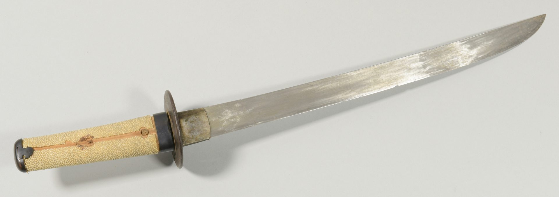 Lot 312:  Japanese Wakizashi Sword w/ Early Tsuba
