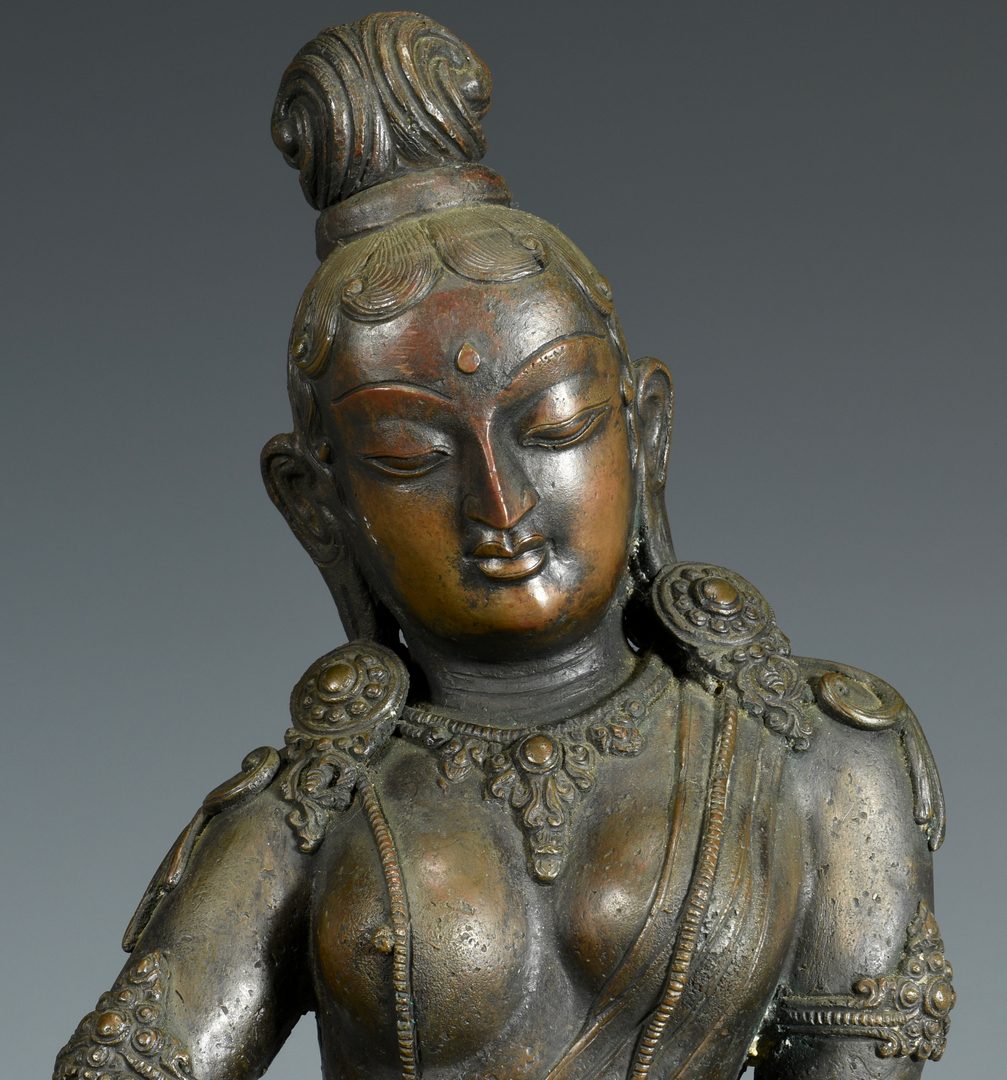 Lot 329: Sino-Tibetan Bronze Guanyin Sculpture