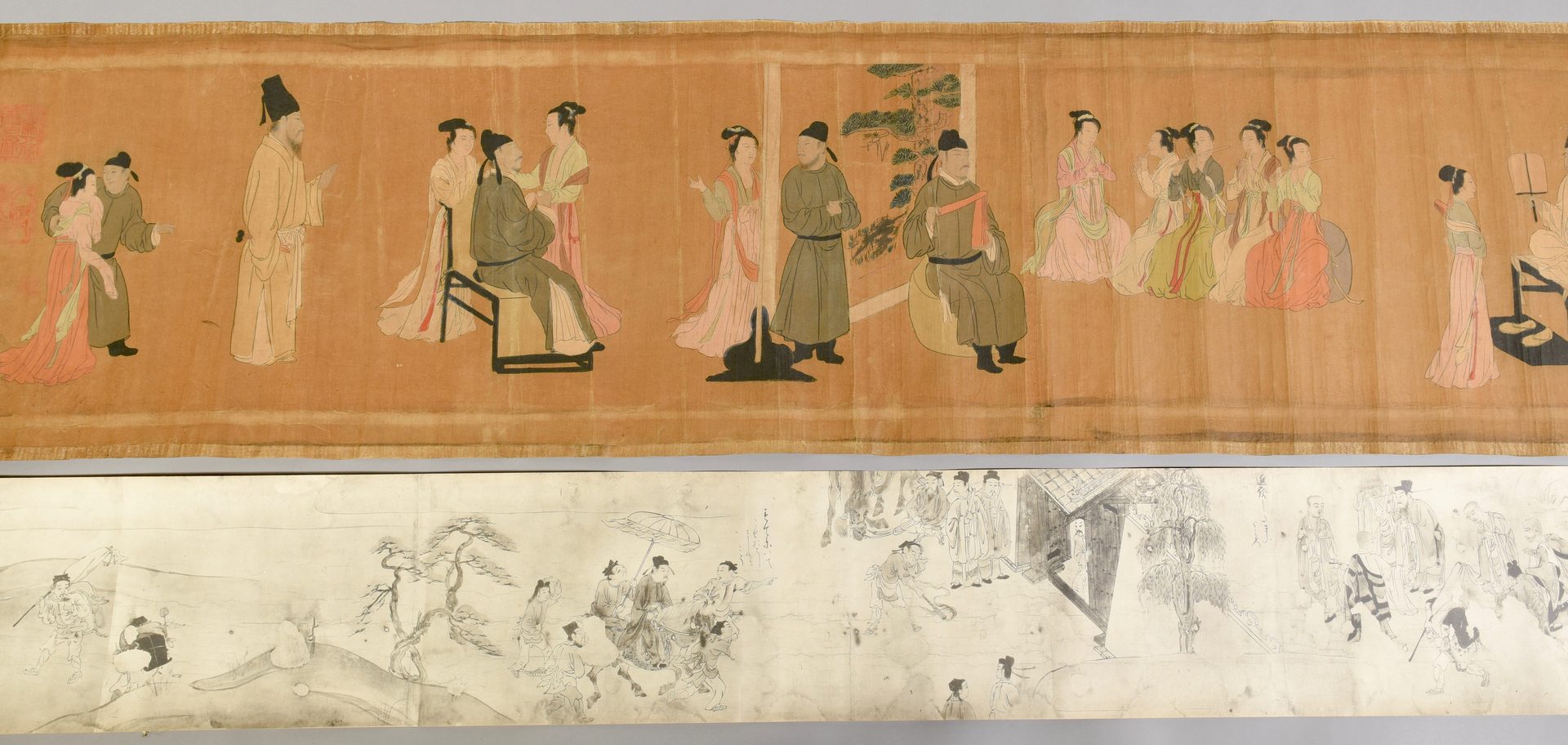 Lot 335: 3  Chinese Panoramic Scrolls