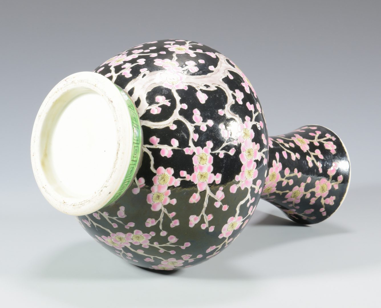 Lot 342: Chinese Famille Noir Porcelain Vase