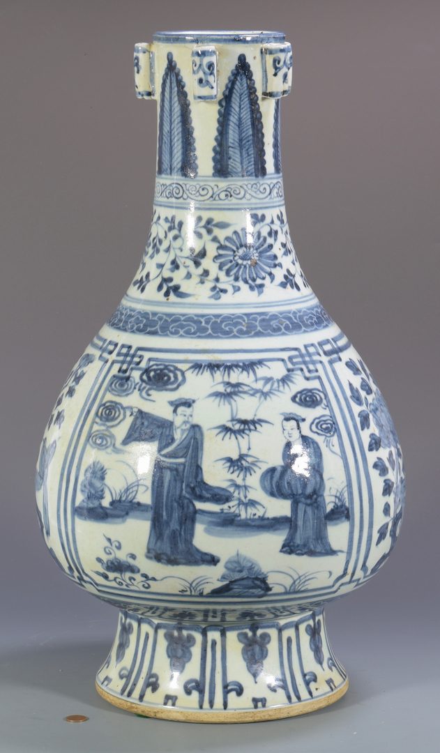 Lot 345: Chinese Blue & White Floor Vase