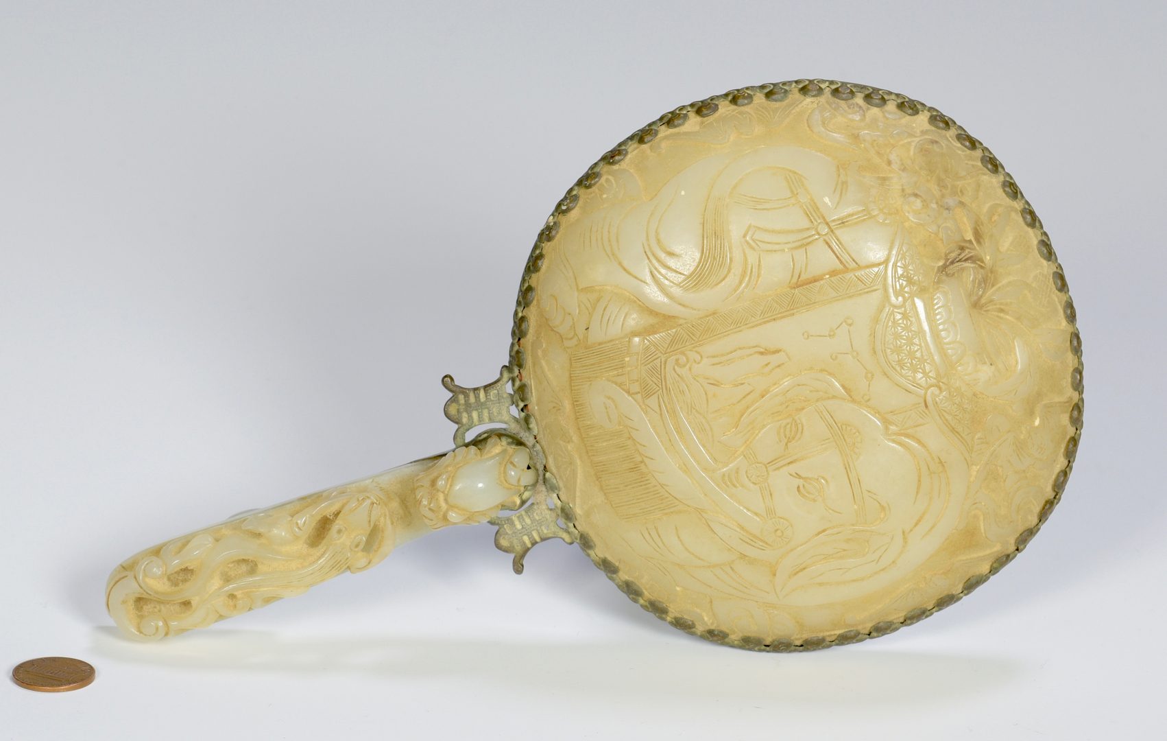 Lot 34: Chinese Carved Jade Mirror