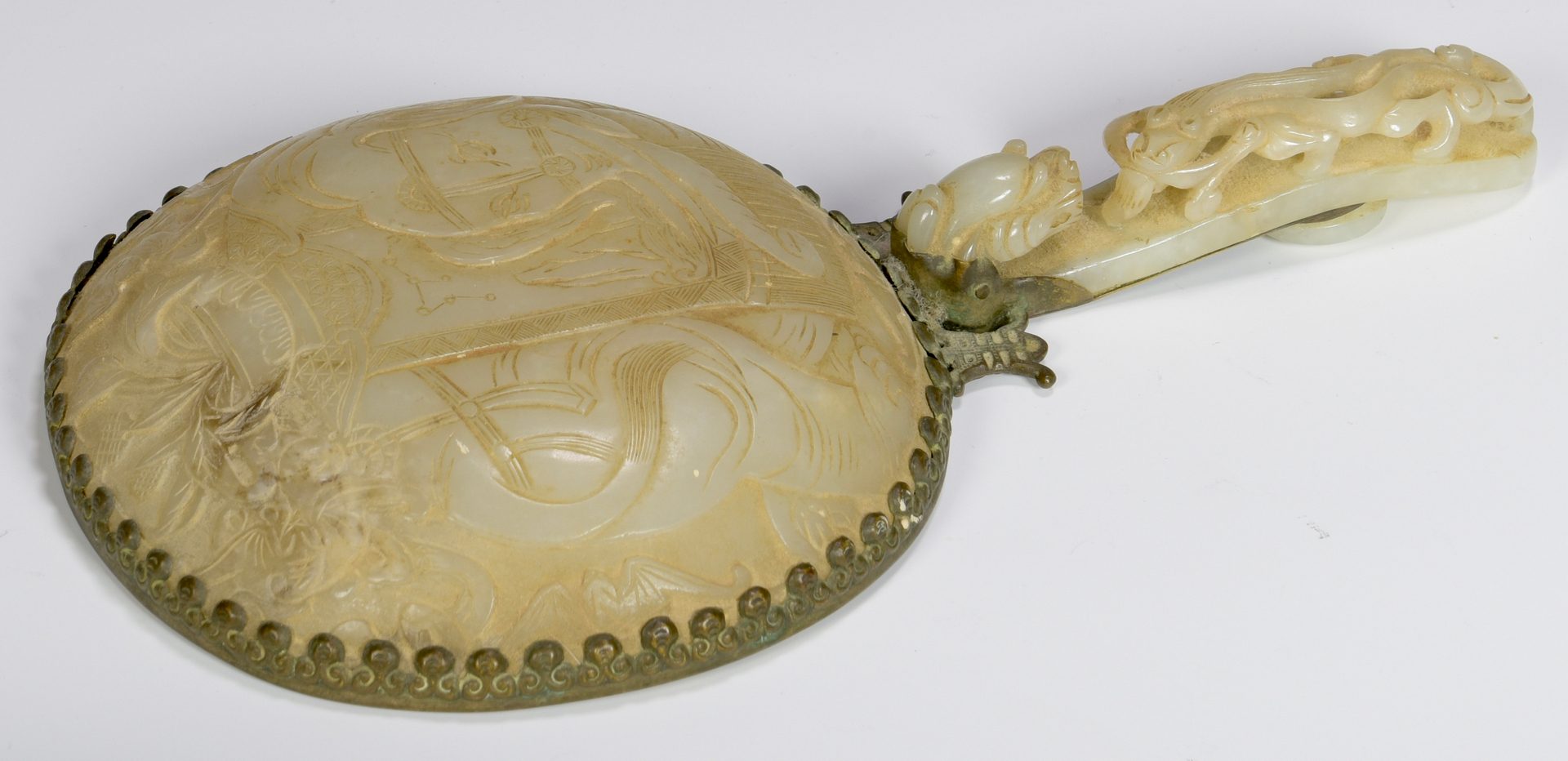 Lot 34: Chinese Carved Jade Mirror