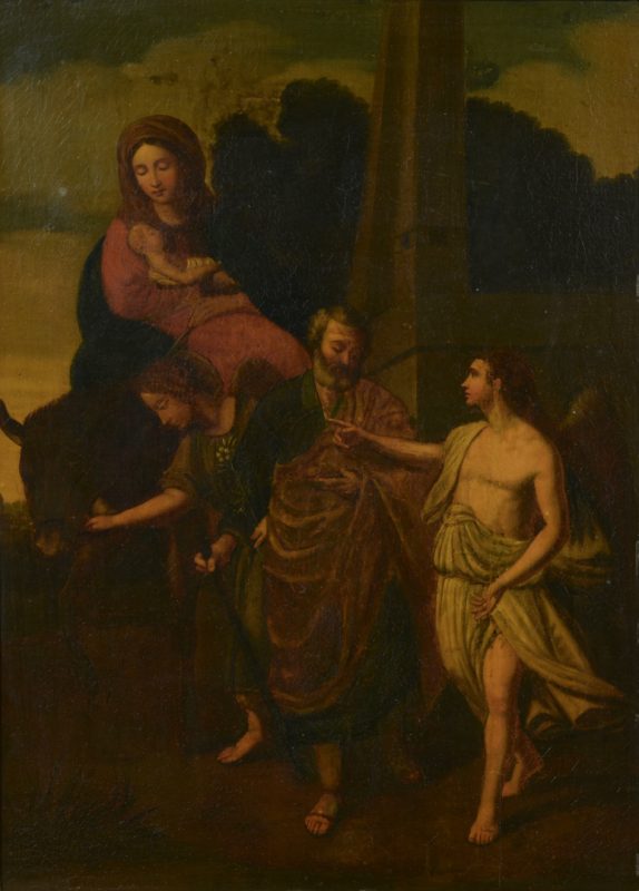 Lot 354: 18th c. oil, manner of Giovanni Barbieri