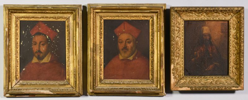 Lot 356: Group 3 Religious Oils, Popes and Saint