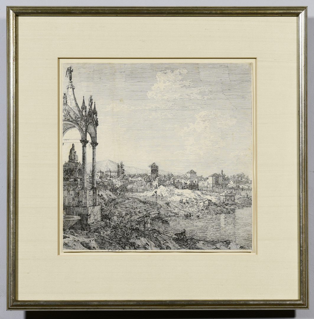 Lot 359: Giovanni Antonio Canaletto drypoint etching