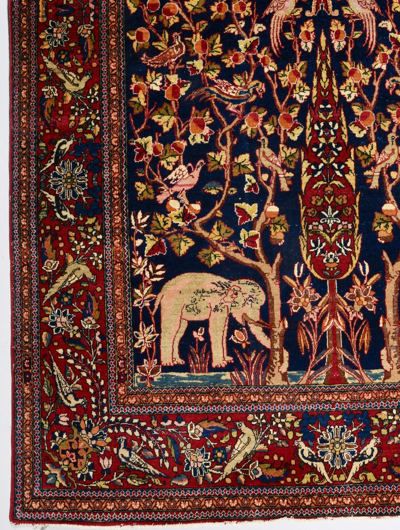 Lot 368: Vintage Persian Kashan Meditation Rug, 4'6" x 7'1"