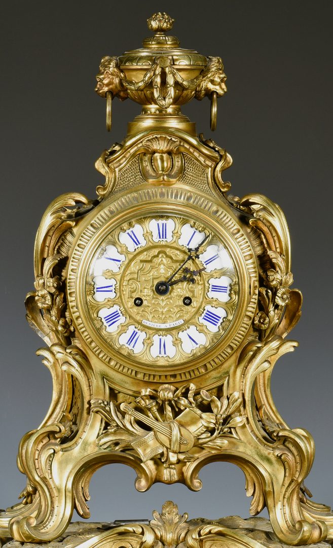 Lot 379: Louis XV Style Gilt Bronze Mantel Clock