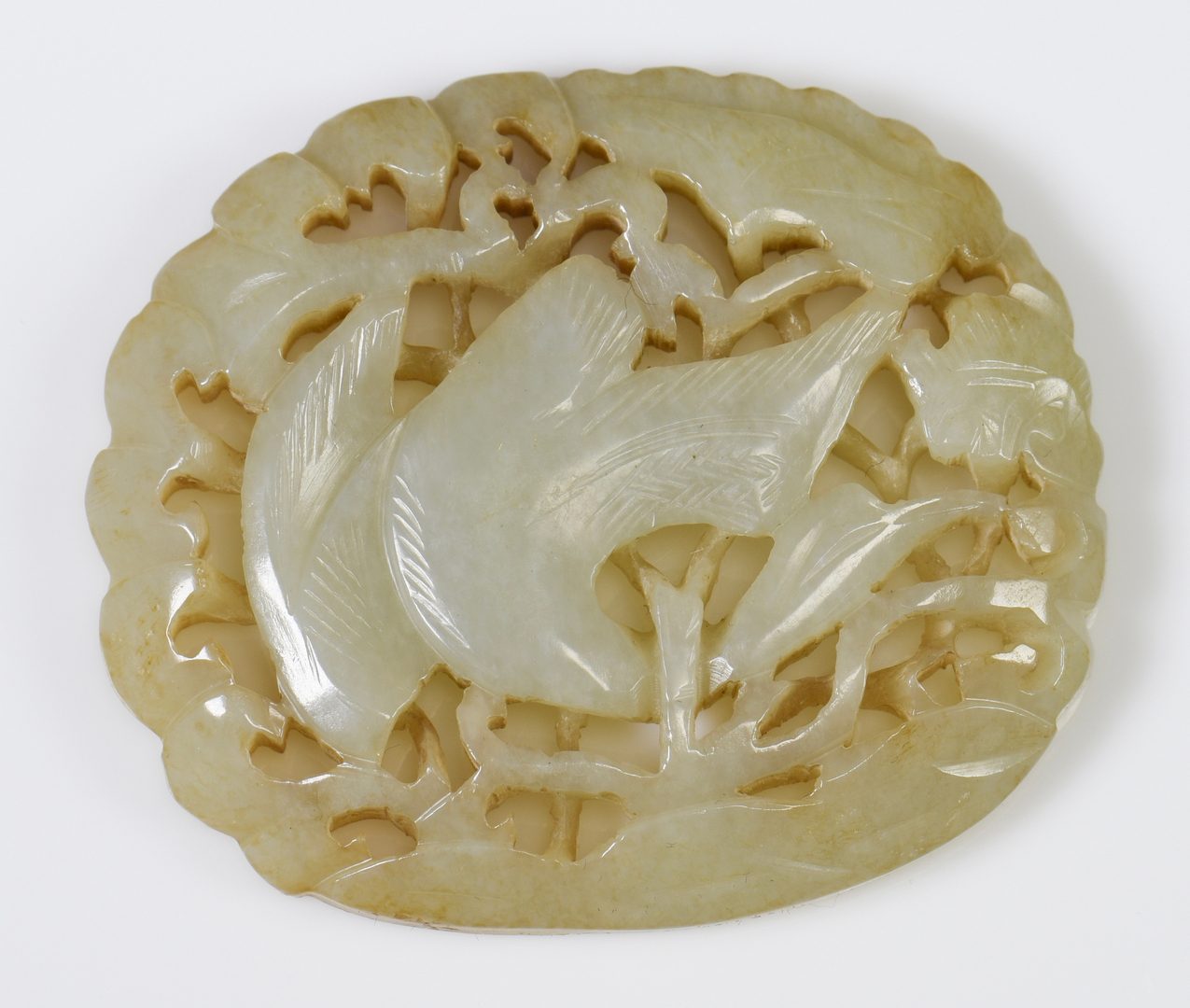 Lot 37: 3 Chinese Carved Jade Plaques