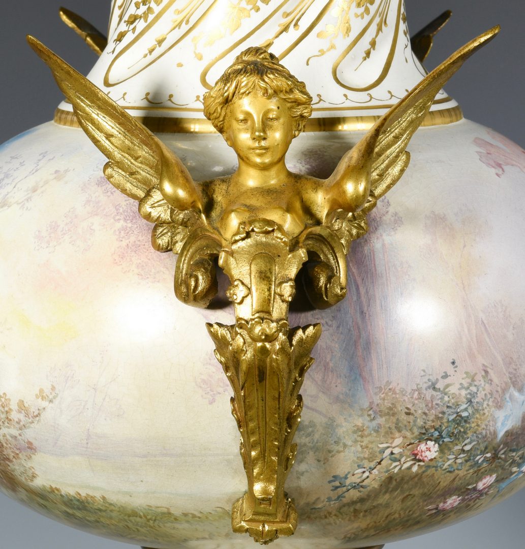 Lot 382: Large Bronze Mounted Porcelain Urn
