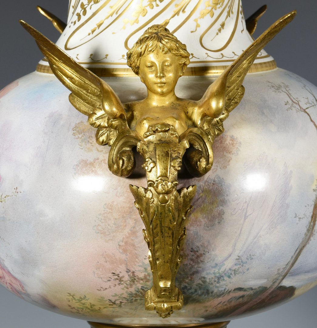 Lot 382: Large Bronze Mounted Porcelain Urn