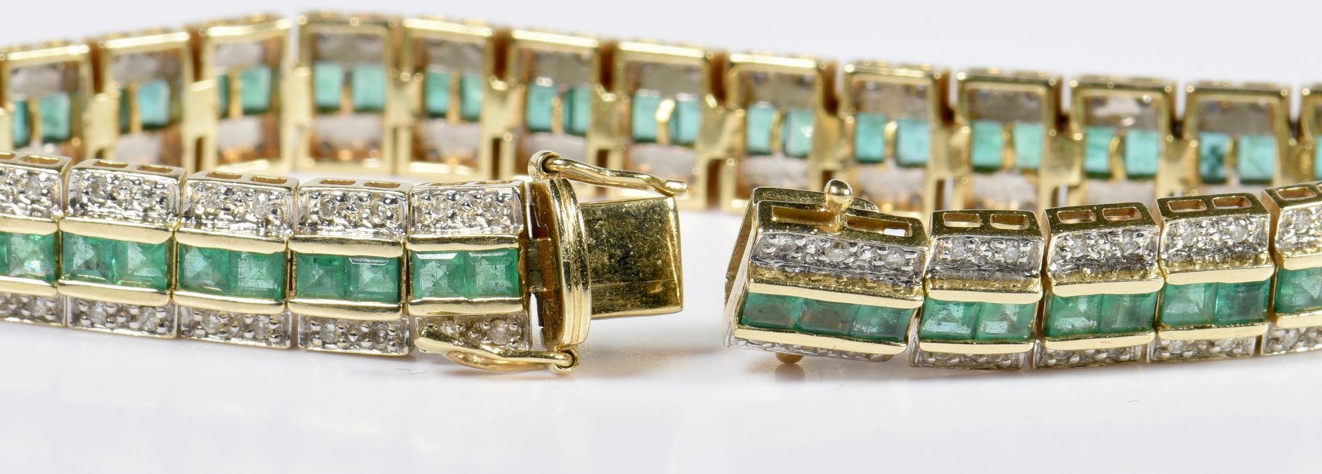 Lot 400: 3 Items, 14K Emerald and Diamond Jewelry