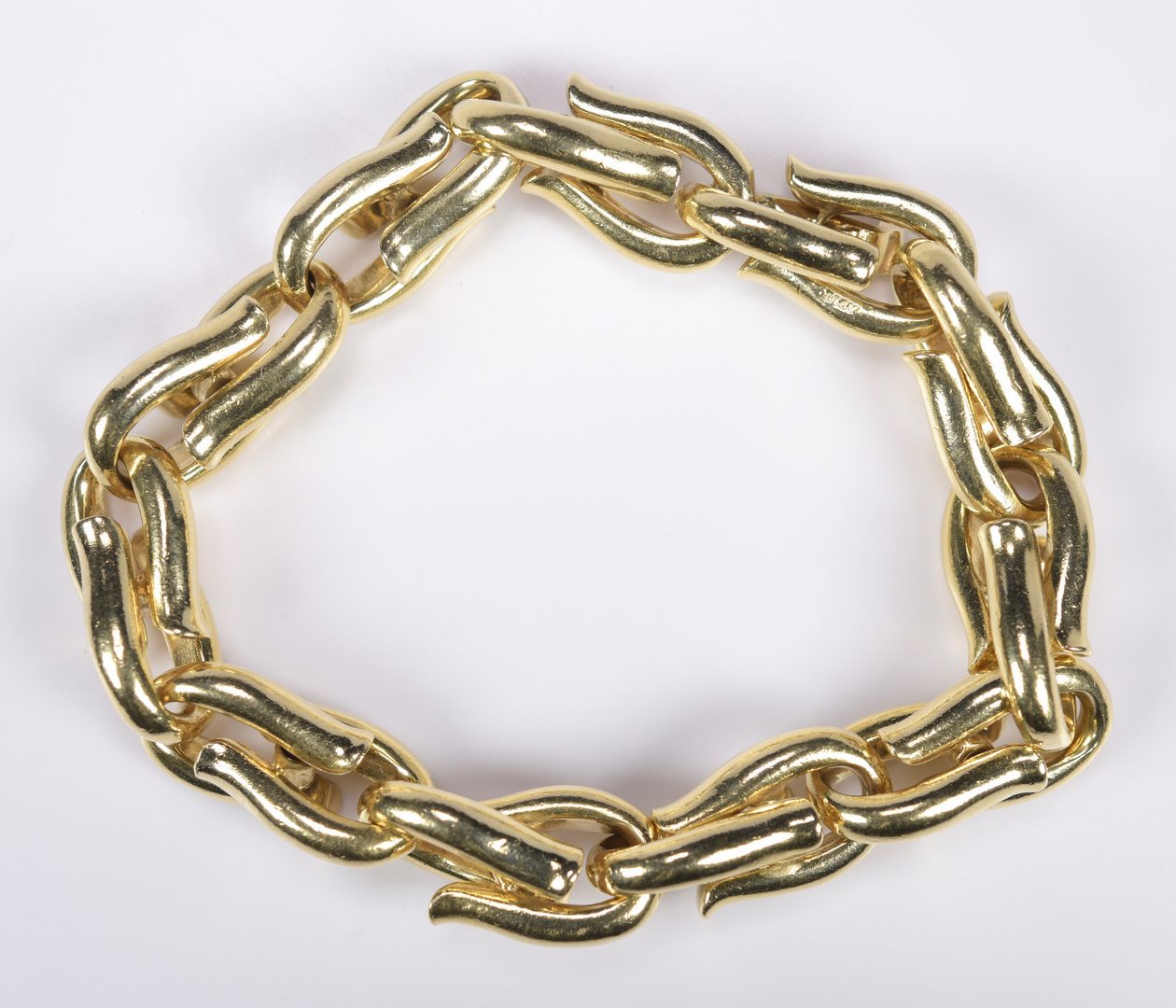 Lot 404: 14K Heavy Link Bracelet, 106.4 grams