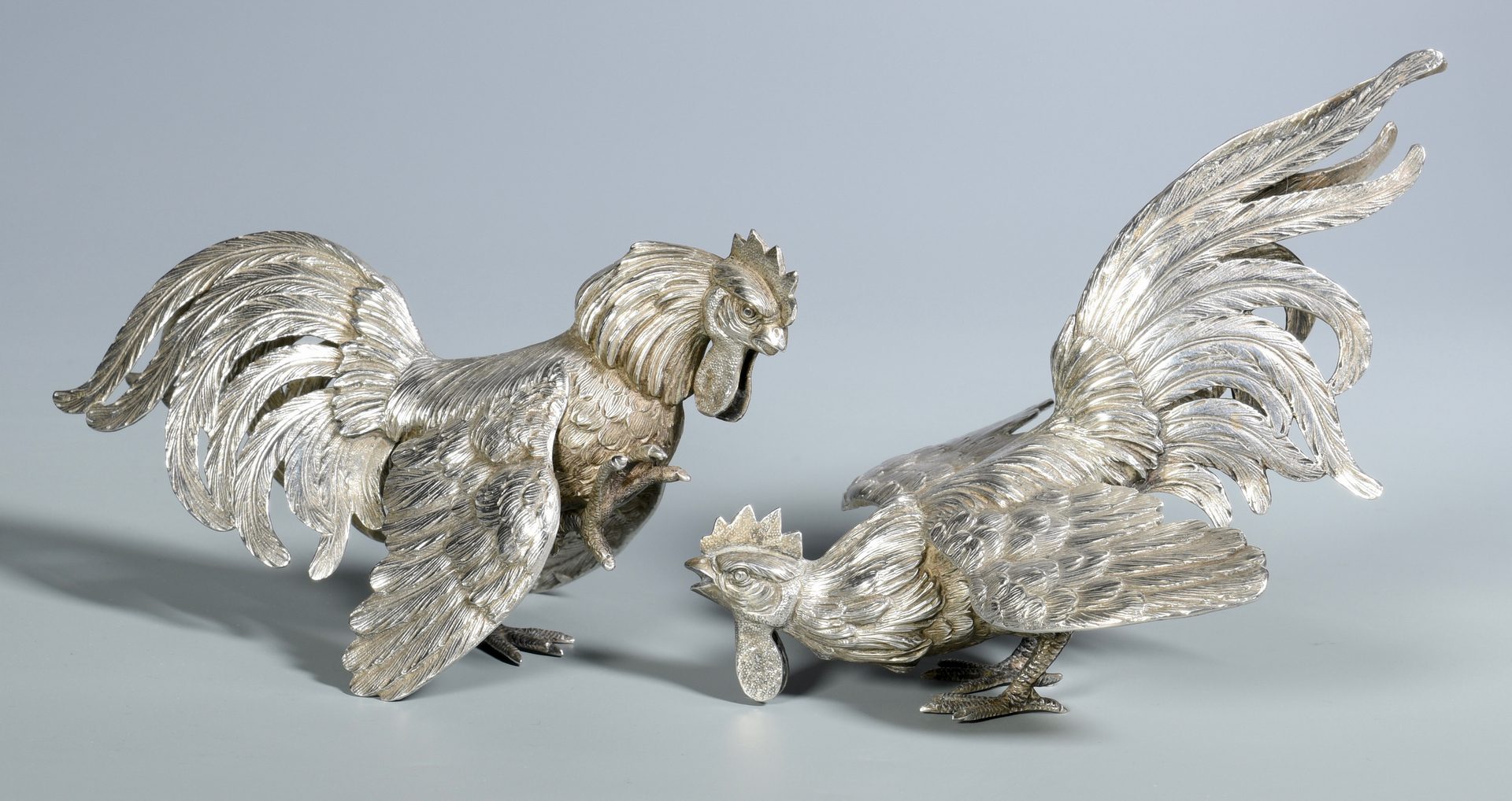 Lot 41: 2 Pairs Silver Animal Figures