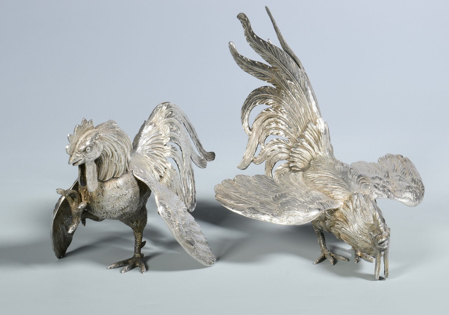 Lot 41: 2 Pairs Silver Animal Figures