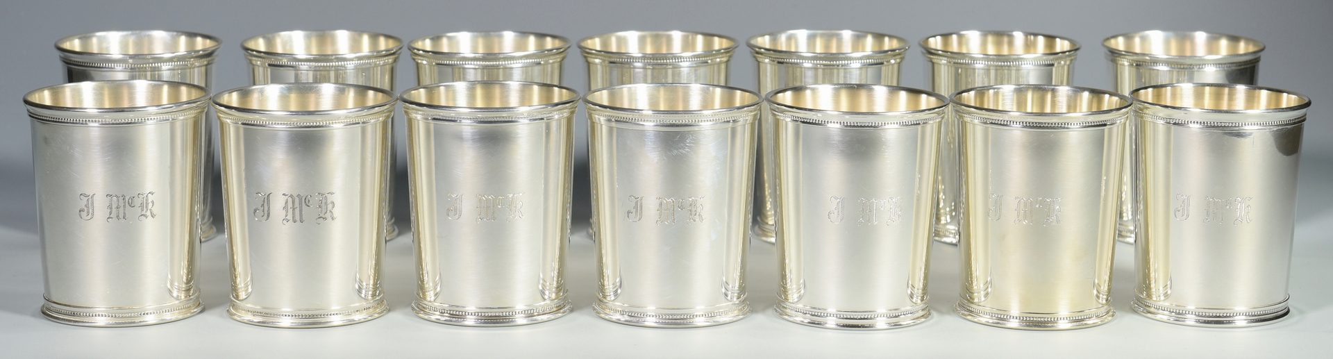 Lot 447: 14 Reed & Barton Sterling Julep Cups