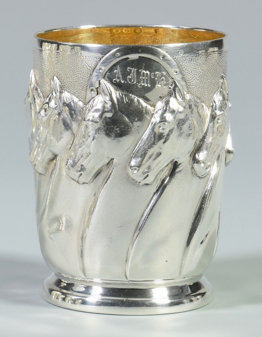 Lot 45: 8 Galmer Sterling "Horses" Julep Cups