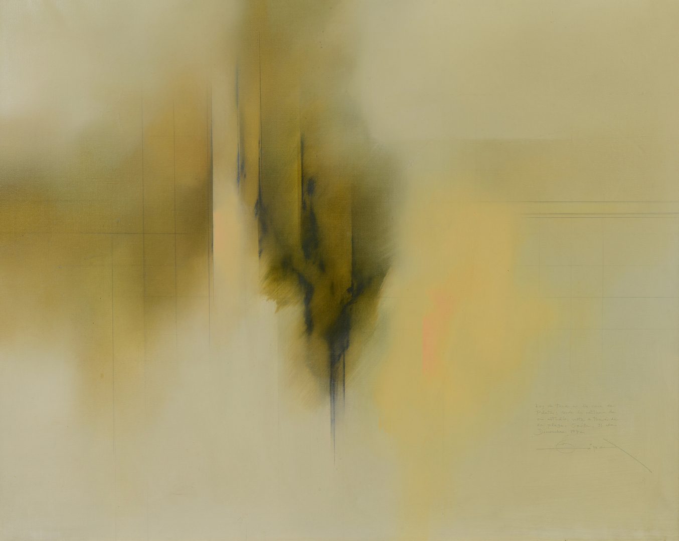 Lot 471: Fernando Zobel Abstract Oil on Canvas