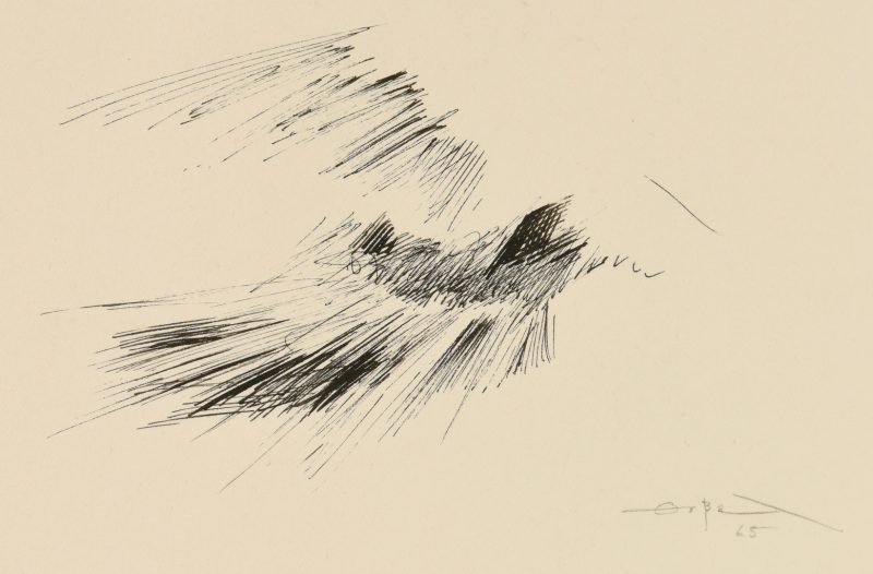Lot 473: Fernando Zobel Ink Drawing