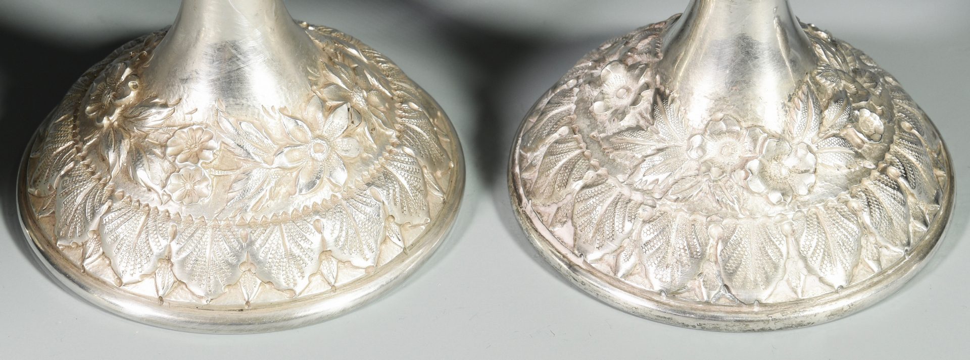 Lot 47: 12 Baltimore Sterling Silver Repousse Goblets