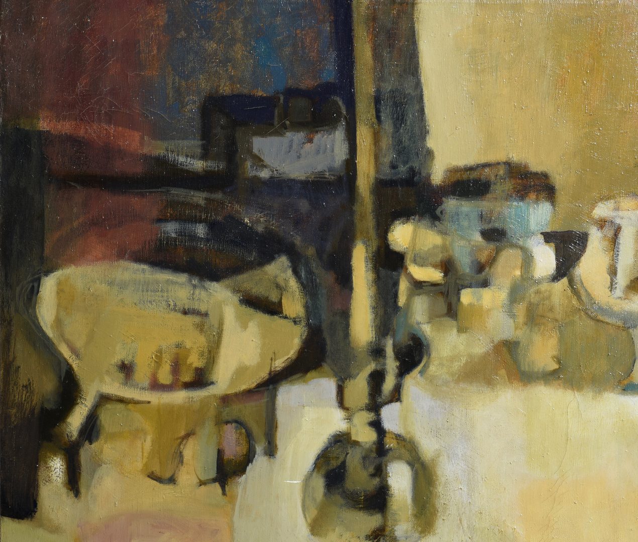 Lot 483: Emery Bopp oil on canvas, Table D'Hote