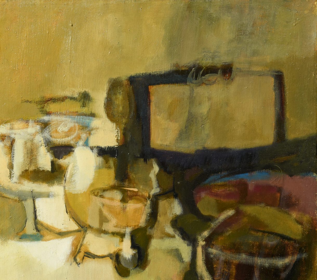 Lot 483: Emery Bopp oil on canvas, Table D'Hote