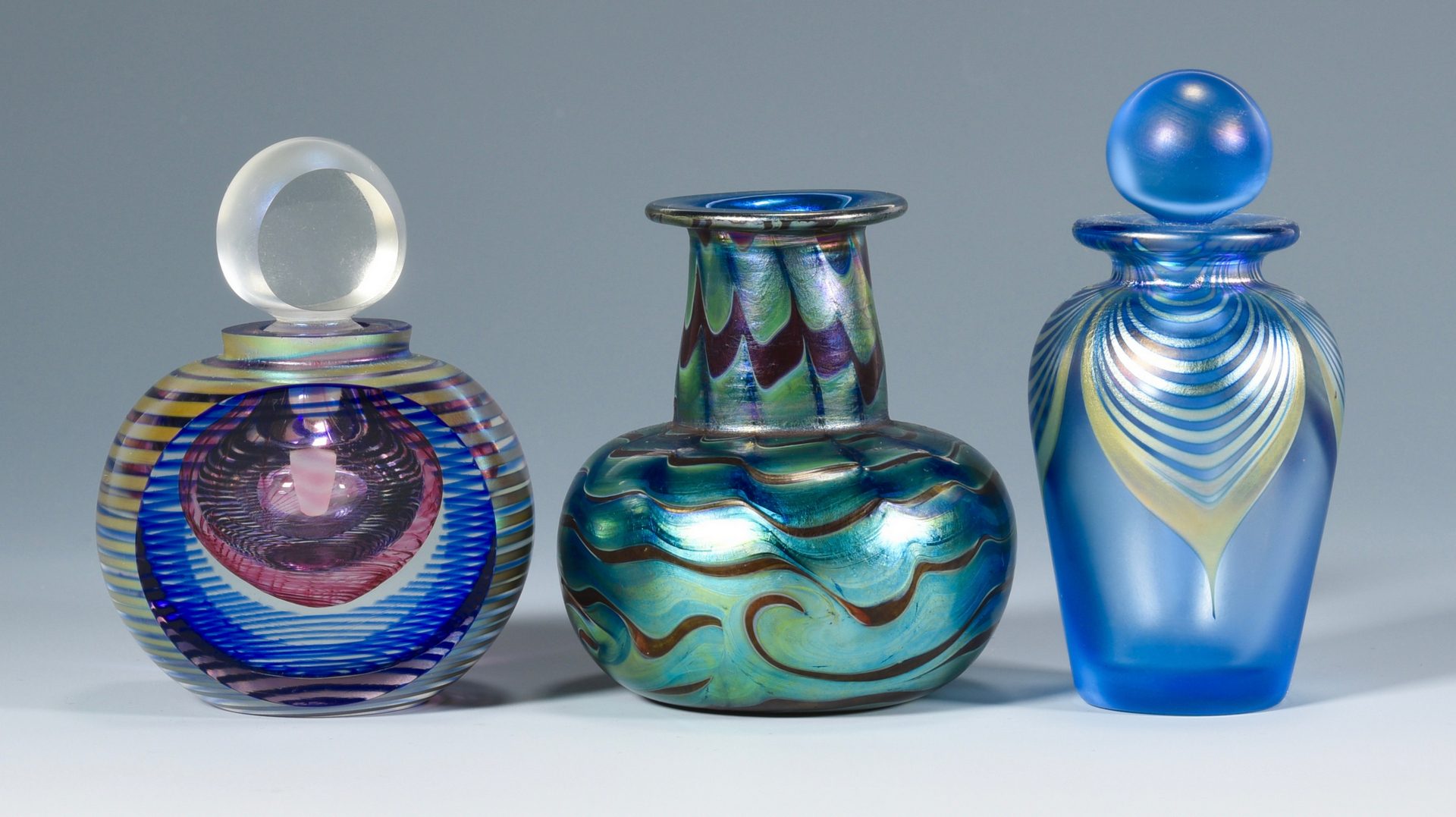 Lot 496: 7 pcs. Contemporary Art Glass, Incl. Lotton &  Lundberg