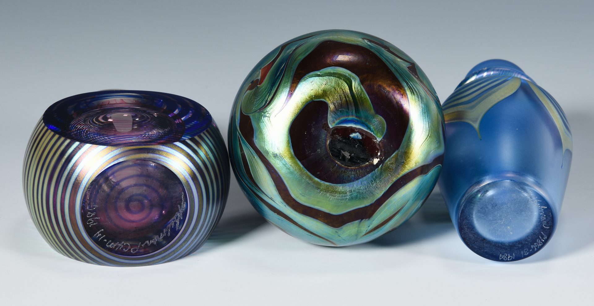 Lot 496: 7 pcs. Contemporary Art Glass, Incl. Lotton &  Lundberg