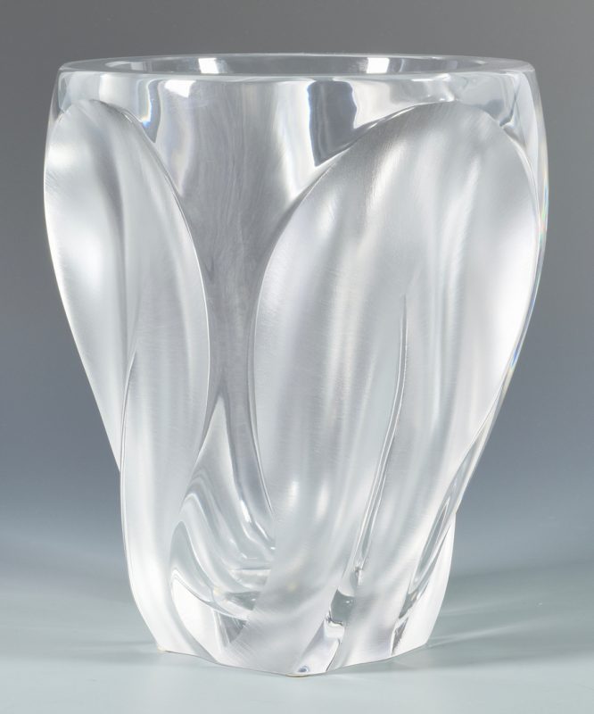 Lot 501: Large Lalique Ingrid Glass Vase