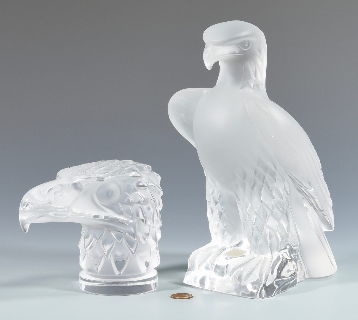 Lot 508: Lalique Glass Eagle Sculpture, Paperweight