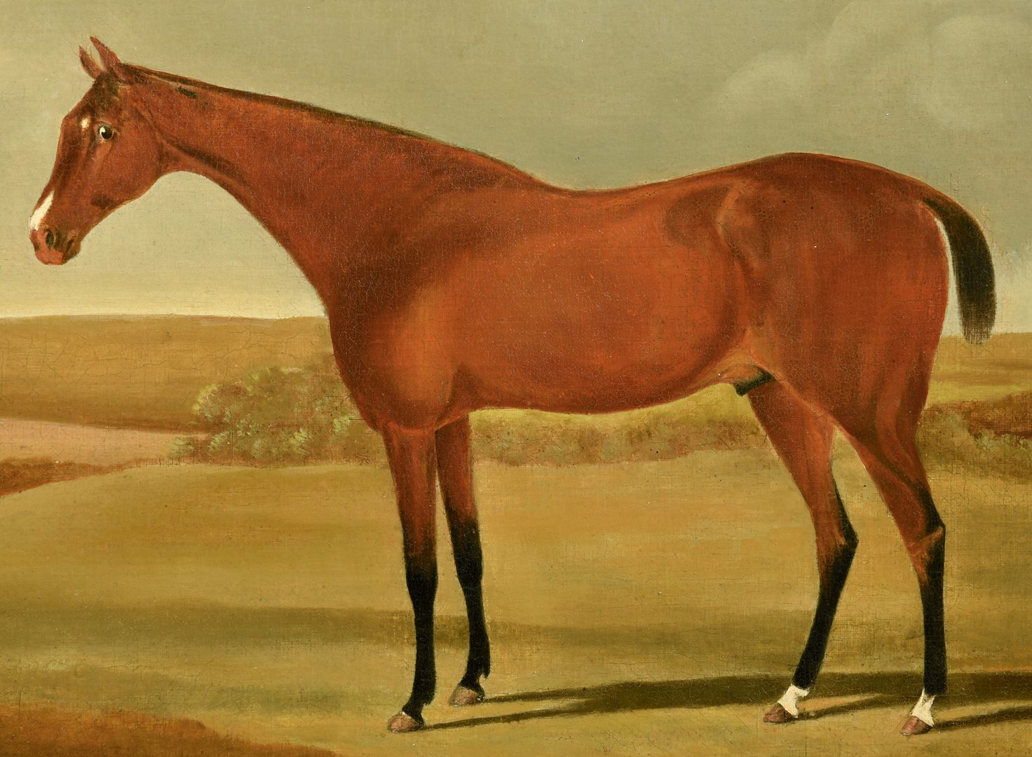 Lot 525: Attr. Harry Hall, large portrait of horse