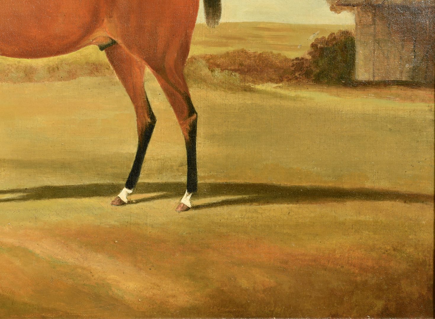 Lot 525: Attr. Harry Hall, large portrait of horse