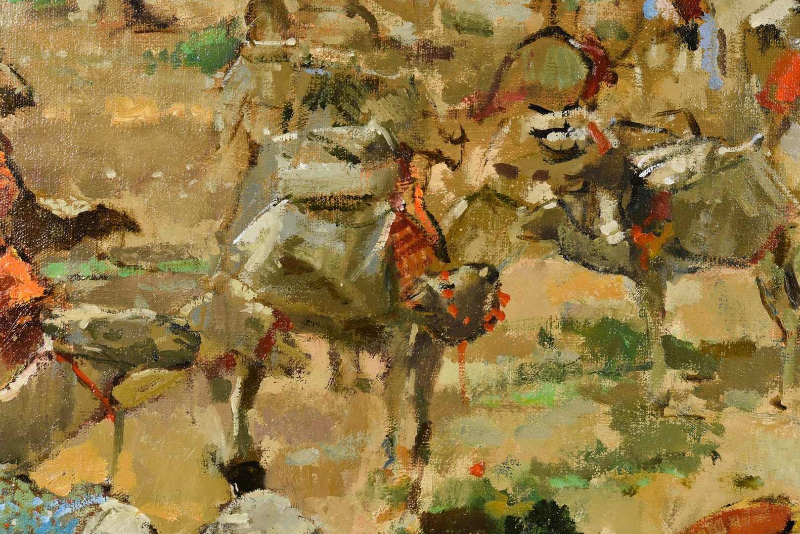 Lot 530: Thomas Coates Oil on Canvas Desert Scene