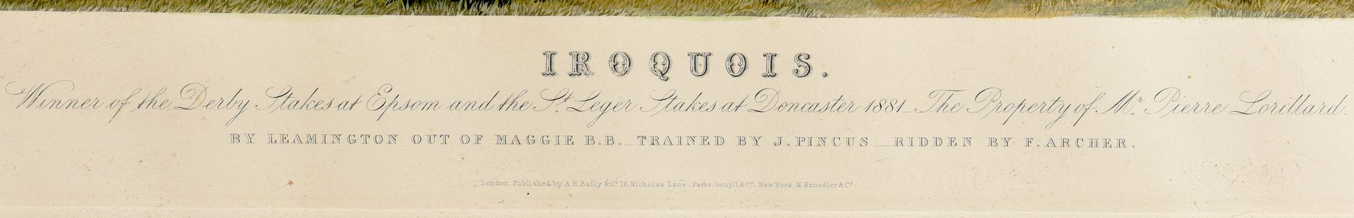 Lot 531: 19th C. Framed aquatint of Iroquois