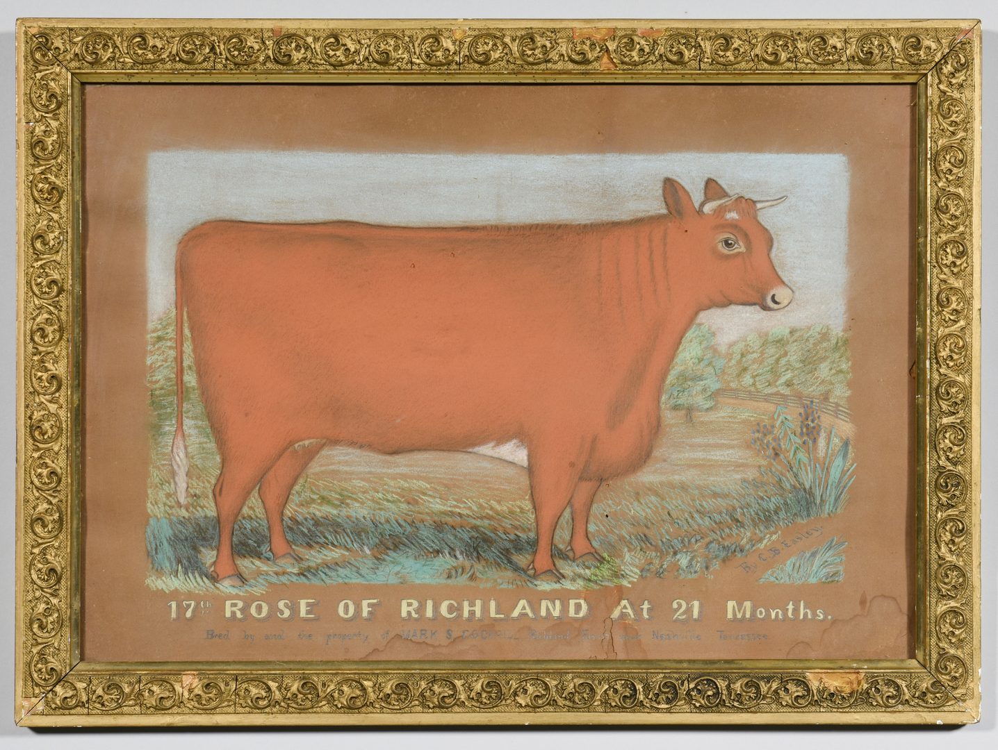 Lot 533: Prize Cow Ptg, Rose of Richland TN