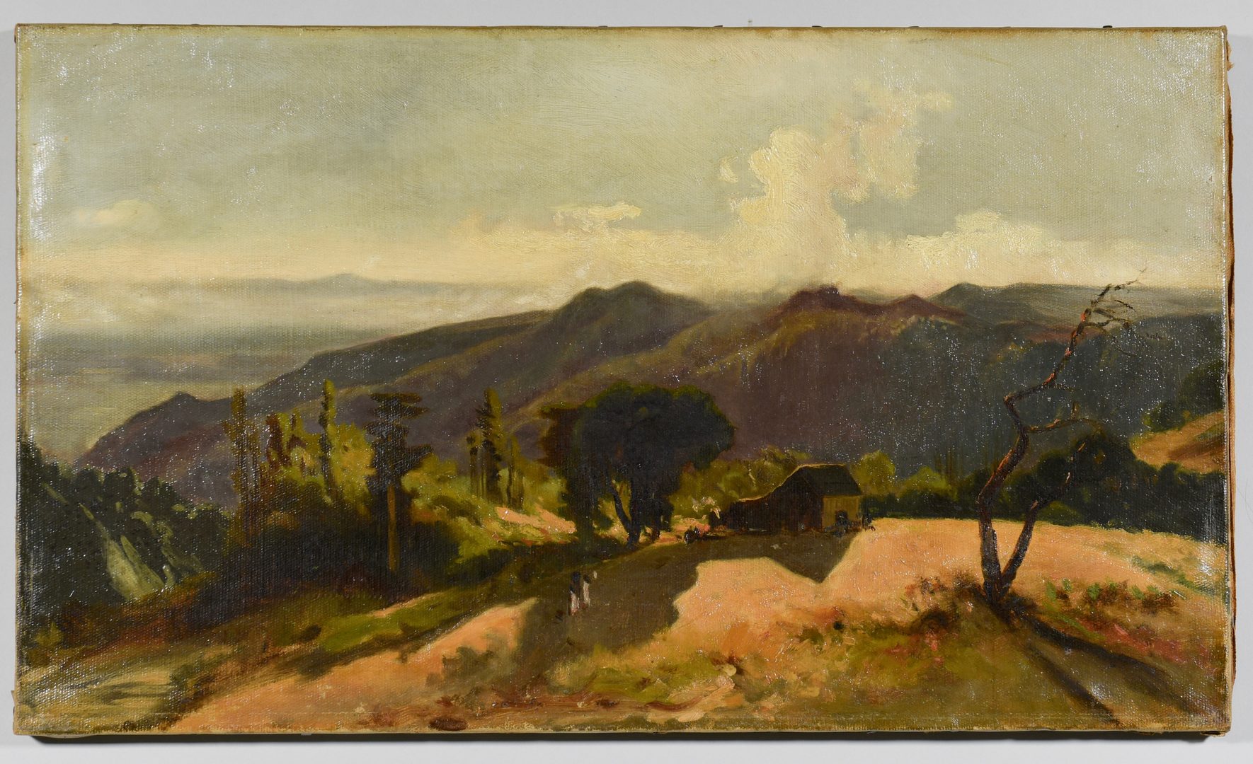 Lot 536: Southern Impressionist Landscape with figures