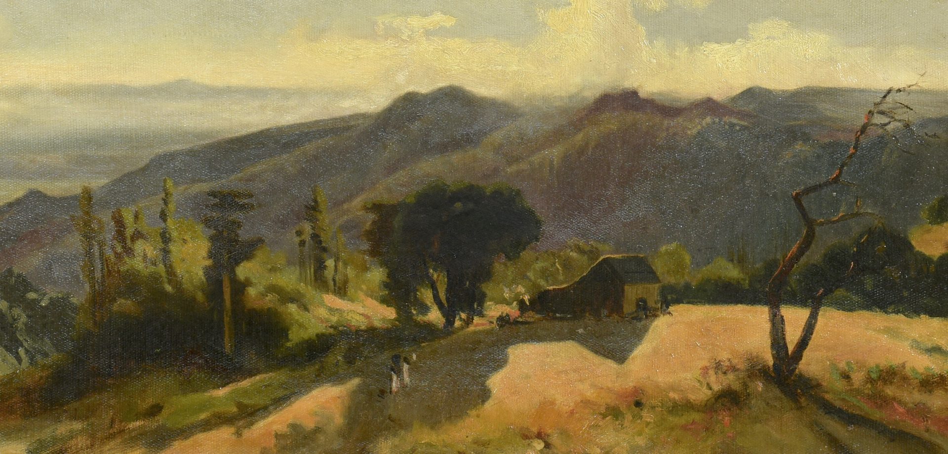 Lot 536: Southern Impressionist Landscape with figures