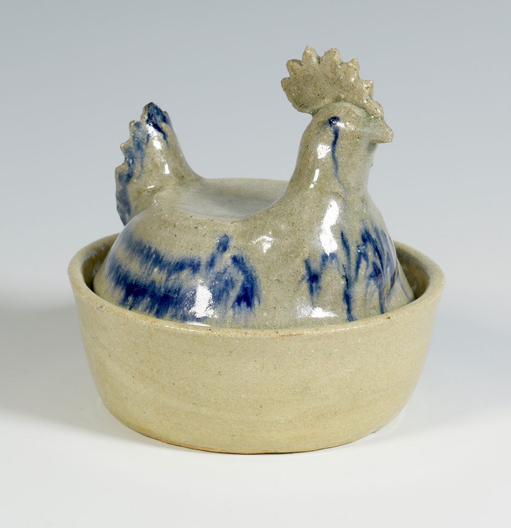 Lot 561: Rare Arie Meaders Rooster Dish