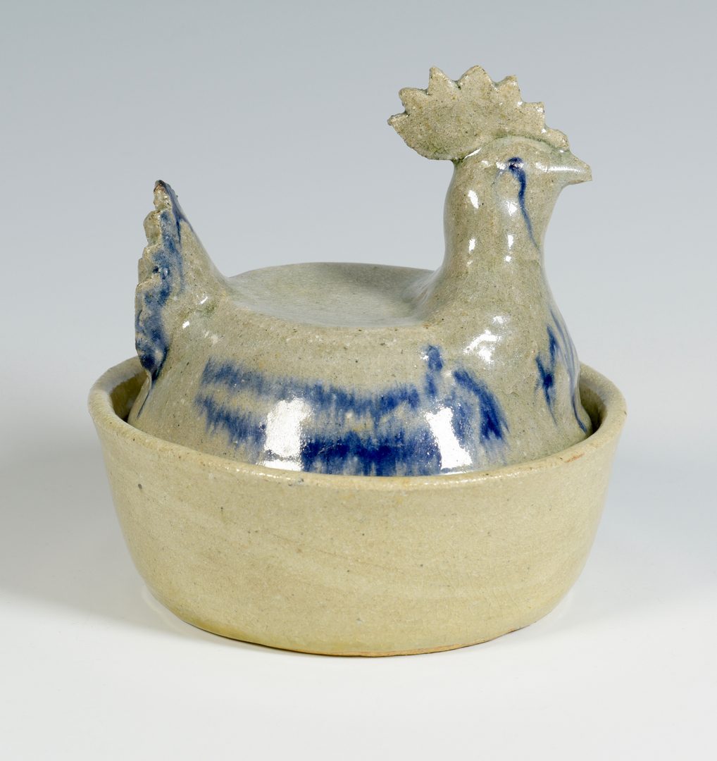 Lot 561: Rare Arie Meaders Rooster Dish