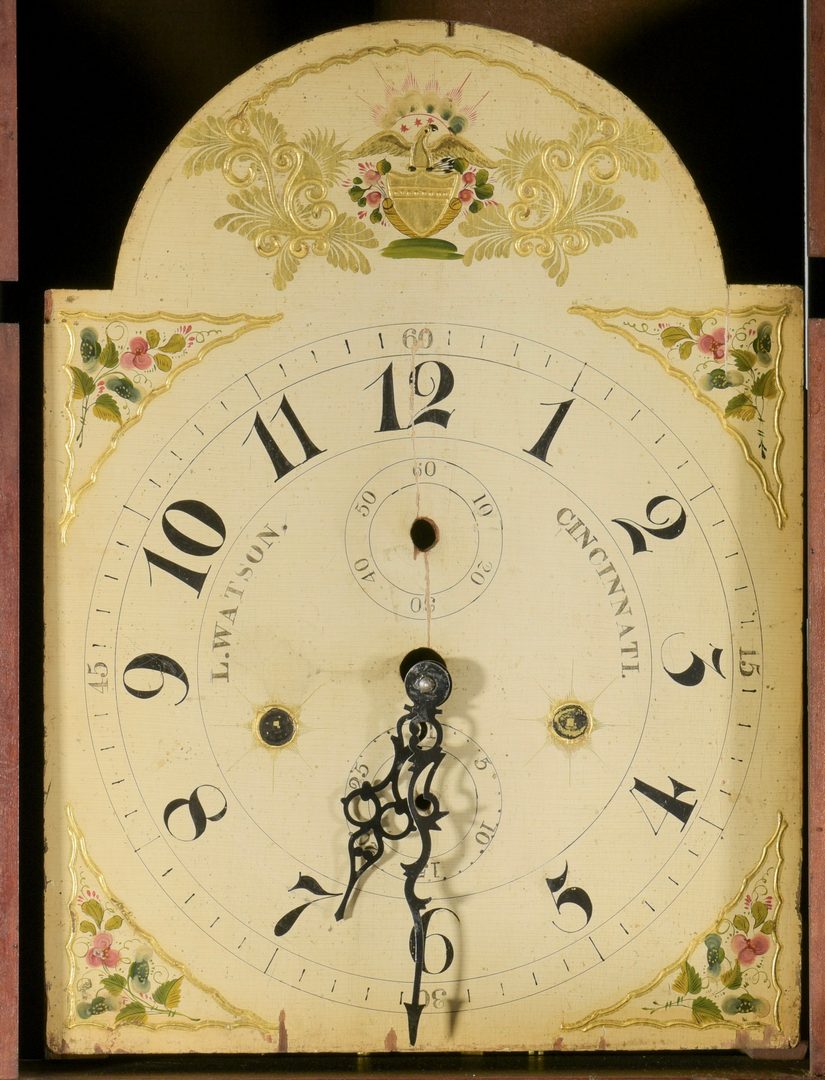 Lot 580: American Tall Case Clock, Luman Watson Dial