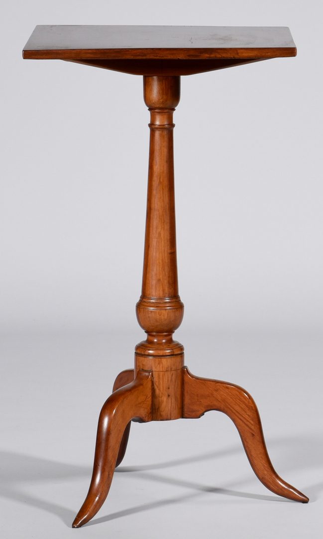 Lot 585: New England Maple Candle Stand.