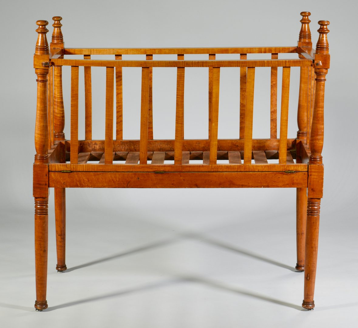 Lot 586: 19th century Maple Crib, poss. Tenn.